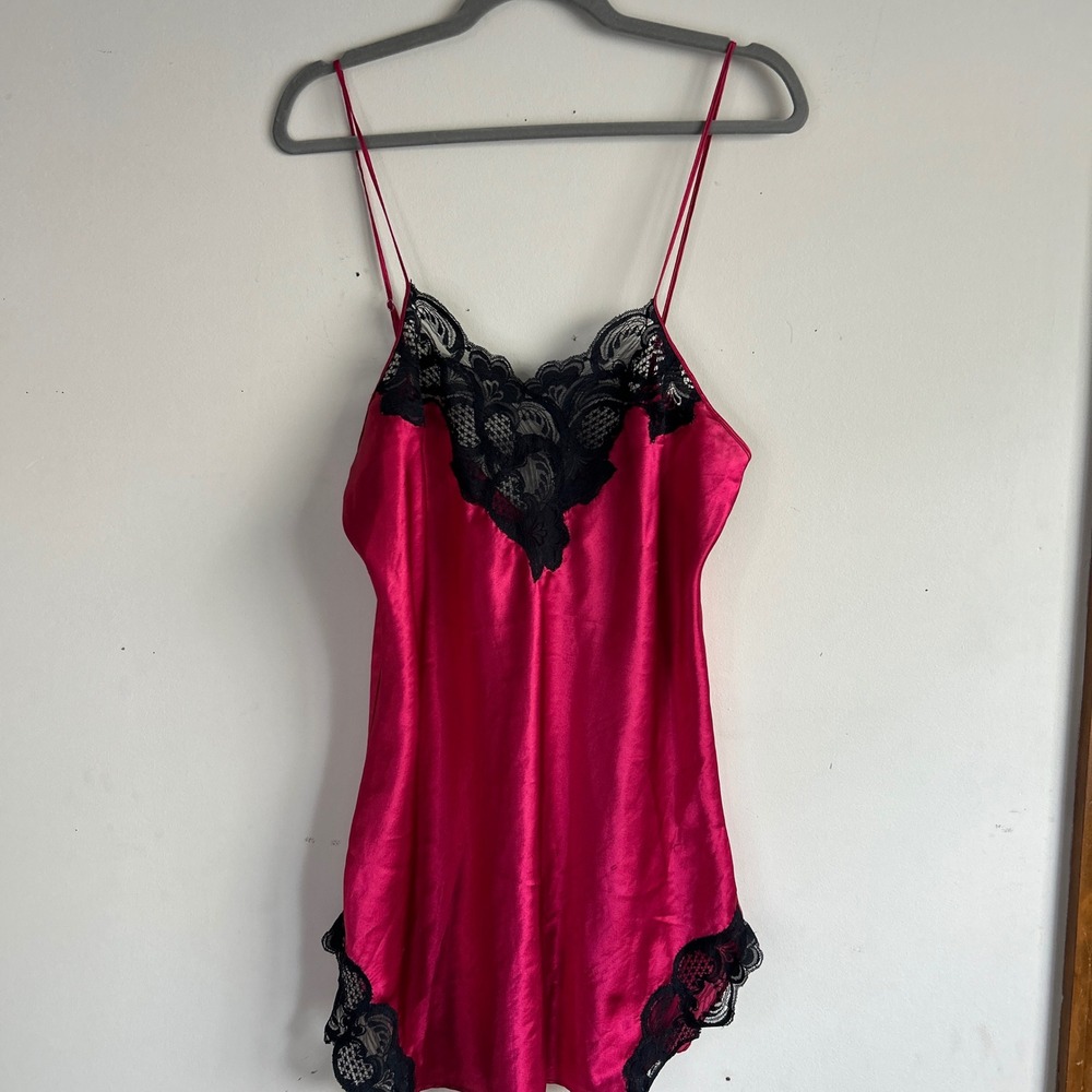 Victoria's Secret VTG 80s Gold tag Slip Dress nightgown Large whimsigoth - Picture 3 of 7